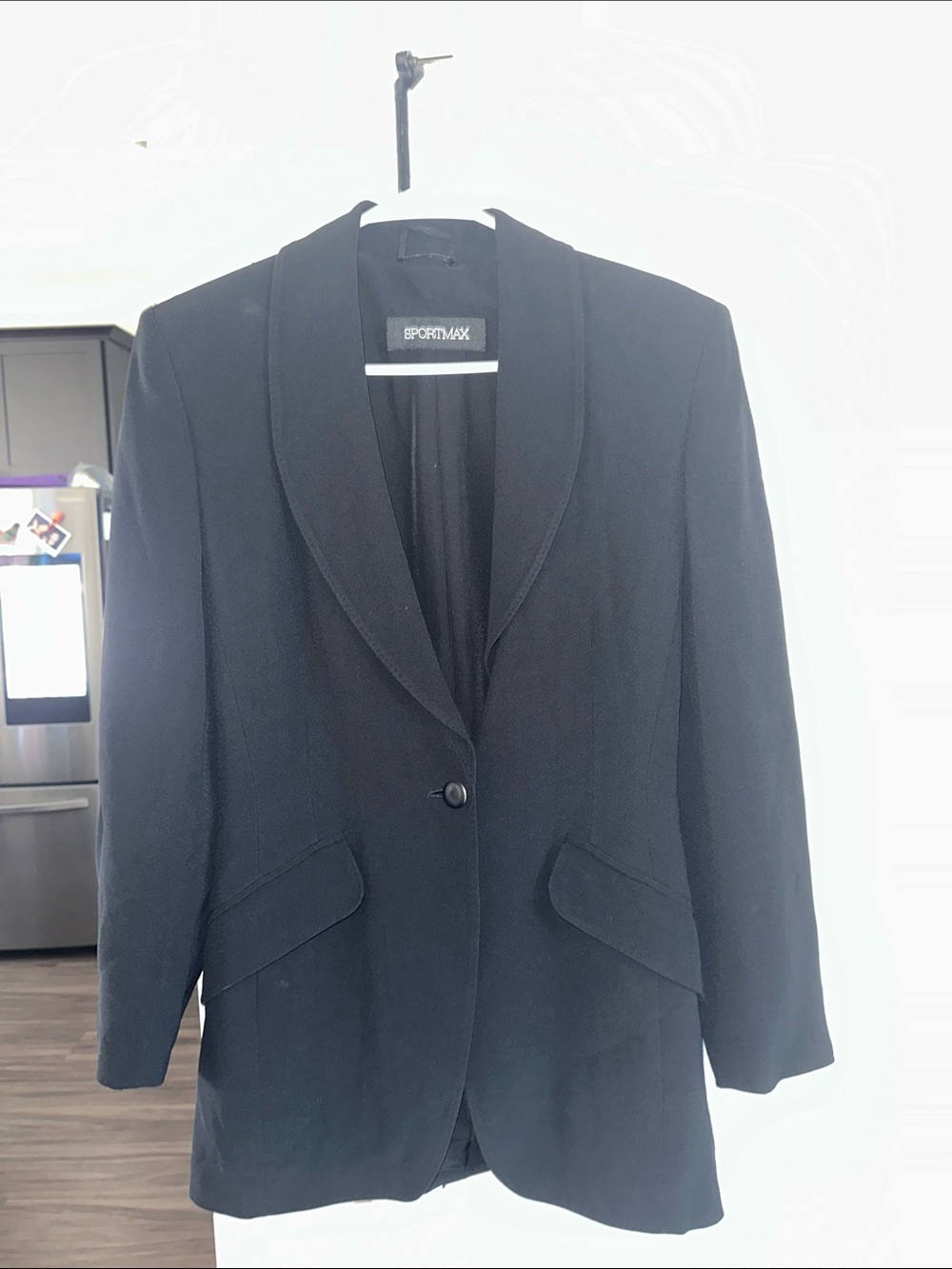 Sportmax Black Single-Button Tailored Blazer